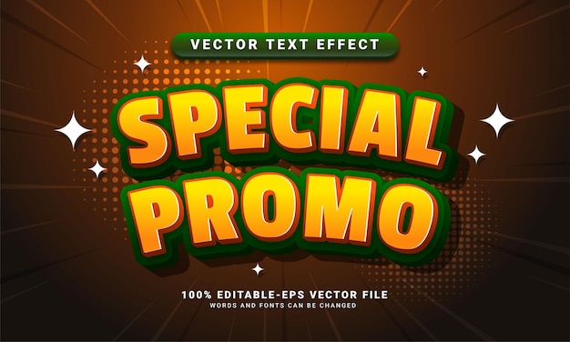 Special promo editable text style effect themed sales promotion