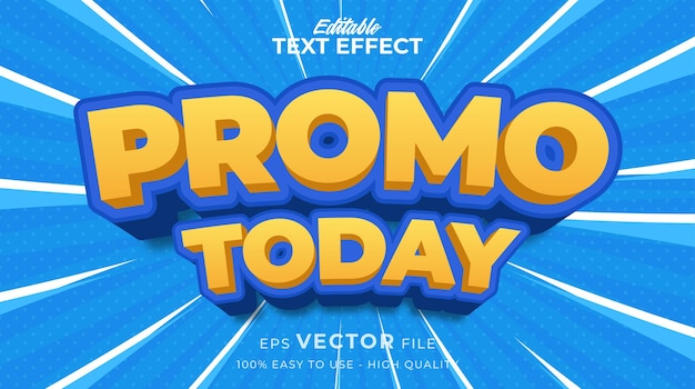 Special Promo Sale banner editable text effect with comic style