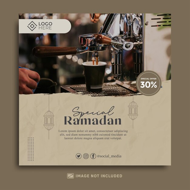 Vector special ramadan social media template