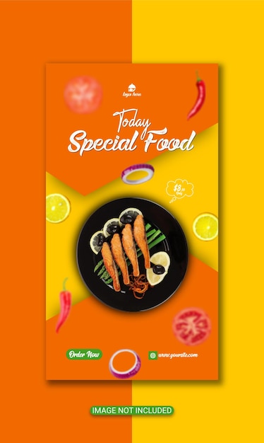 special restaurant food menu poster or delicious food menu banner ads design premium vector