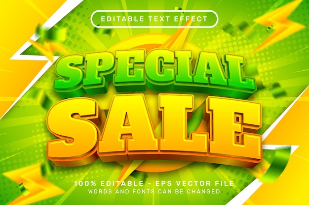 special sale 3d text effect and editable text effect