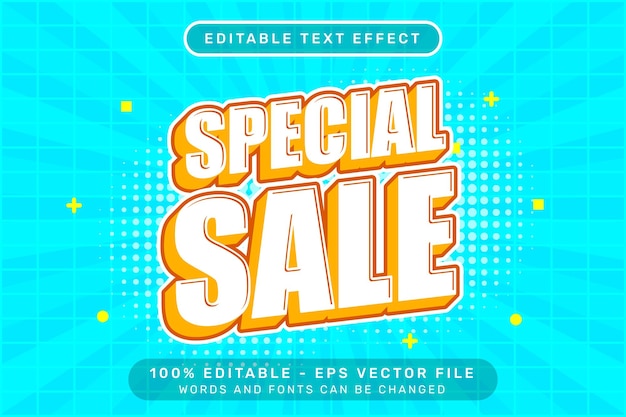 special sale 3d text effect and editable text effect