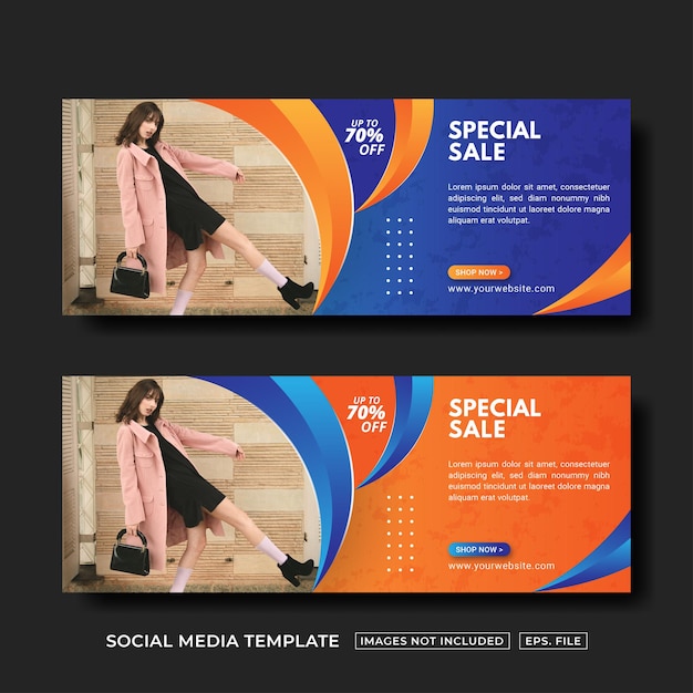 Special sale banner social media post template