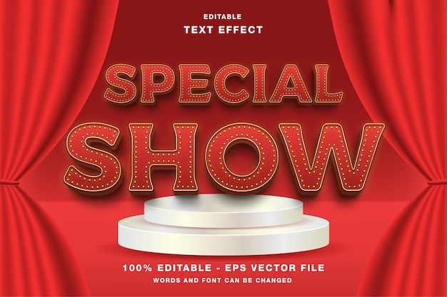 Special Show 3d with Show background editable text effect