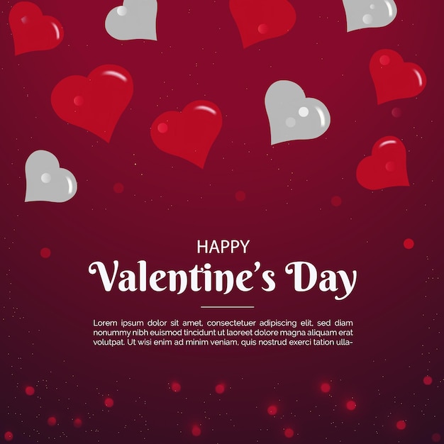 Special Valentines day template and social media post design free vector