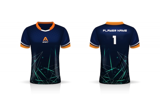 Specification Soccer Sport , Esport Gaming T Shirt Jersey template. uniform . 