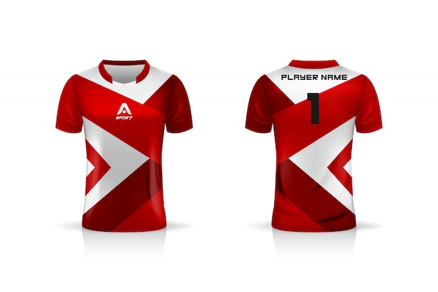 Specification Soccer Sport  , Esports Gaming T Shirt Jersey template. uniform . Illustration design