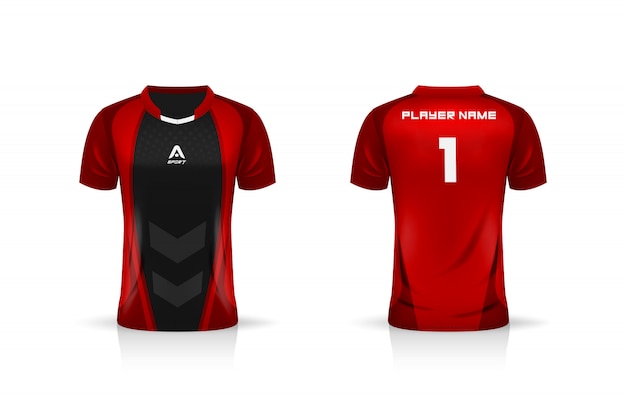 Specification Soccer Sport  , Esports Gaming T Shirt Jersey template. uniform . Illustration design