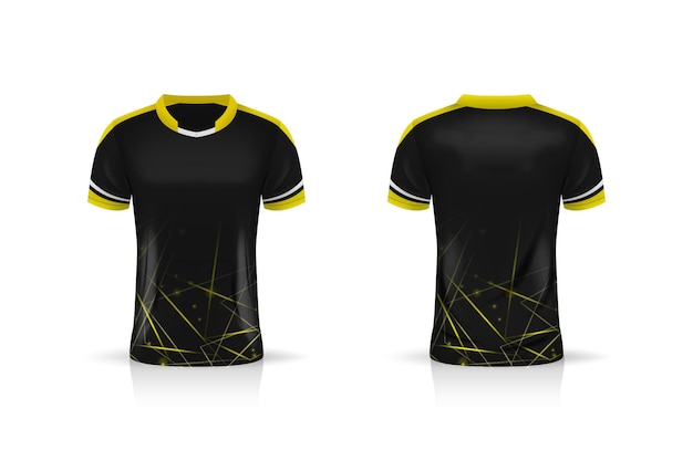 Specification Soccer Sport mockup , Esports Gaming T Shirt Jersey template. mock up uniform . Vector Illustration design