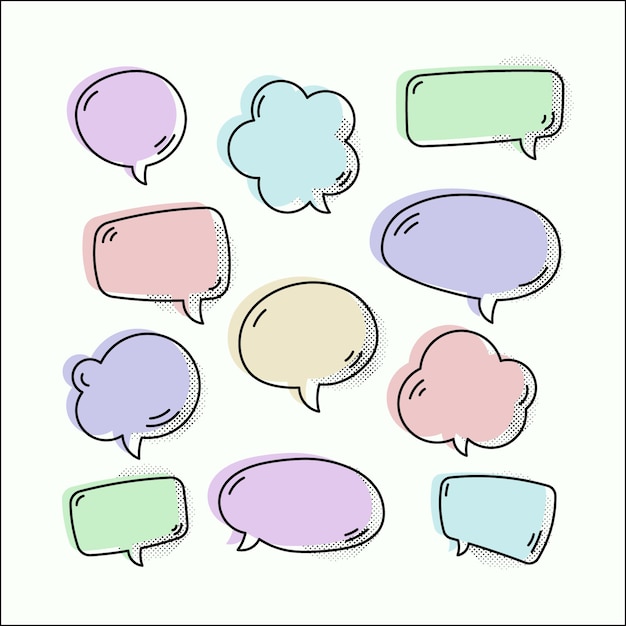 speech balloon vector ilustration in flat style