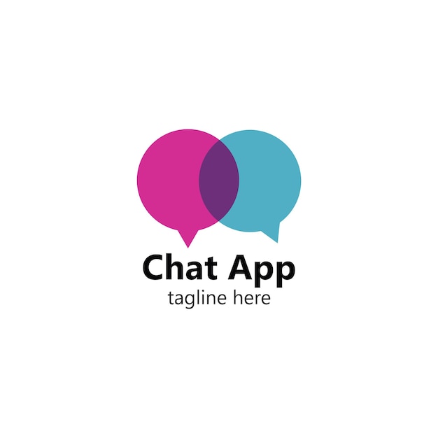 Vector speech bubble for chat app vector logo design business concept