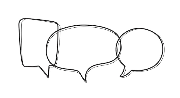 speech bubble doodle vector illustration