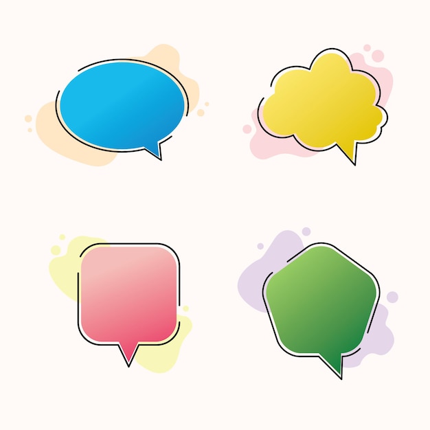 Speech bubble flat design collection   design