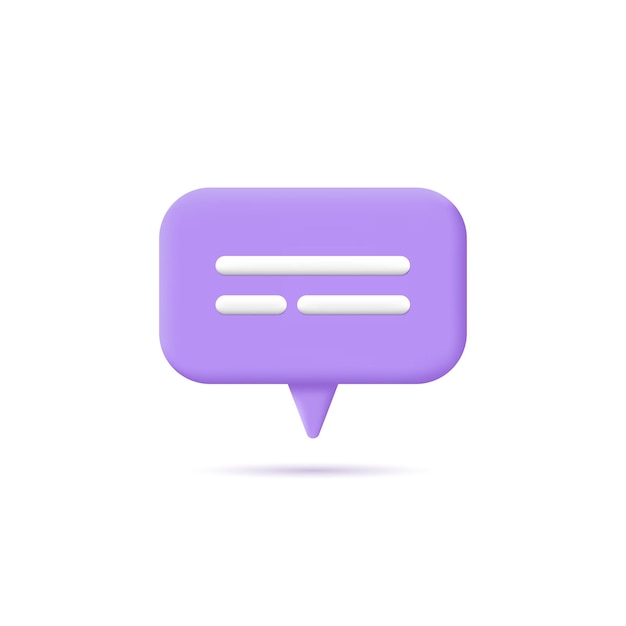 Speech bubble icon 3d vector illustration design element