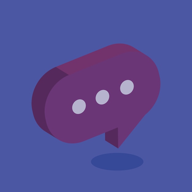 speech bubble isometric icon vector illustration design