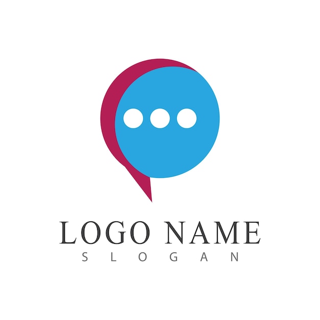 Speech bubble Logo template vector illustration