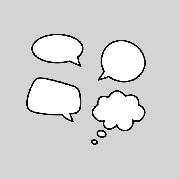 Speech bubble pack, chat bubble icon