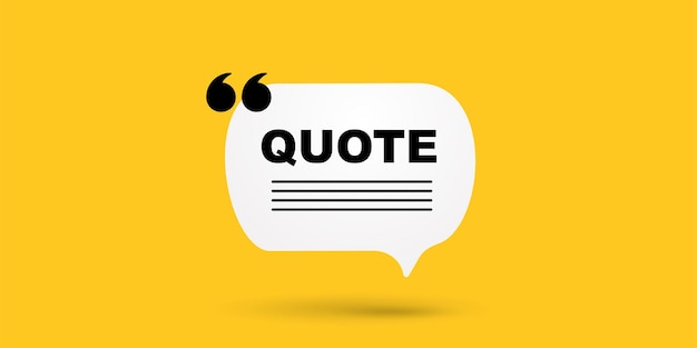 Speech bubble quote icon illustration