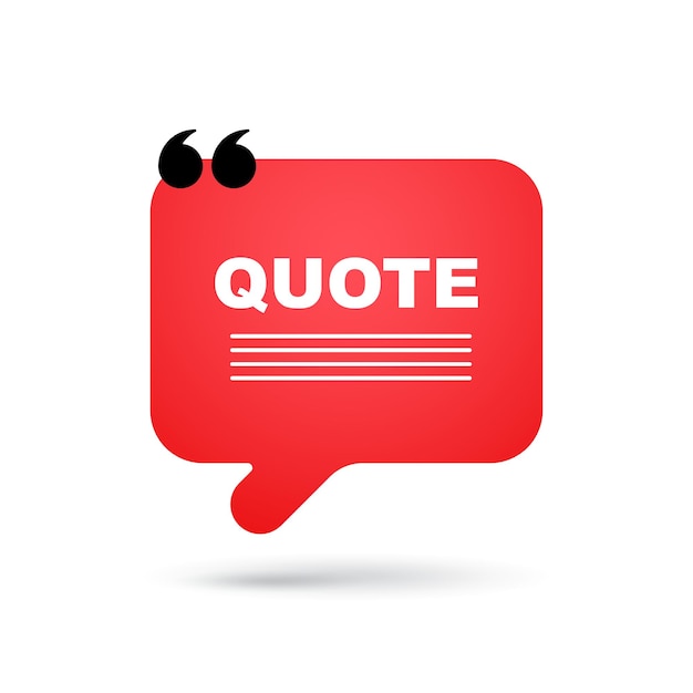 Speech bubble quote icon illustration