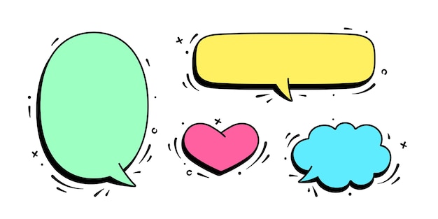 Speech bubble. Set of chat message, cloud talk, speech bubble