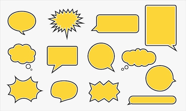 Speech Bubble set. comic speech bubbles collection