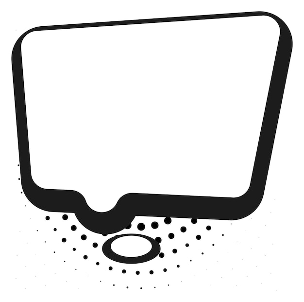 Speech bubble template Blank black line balloon