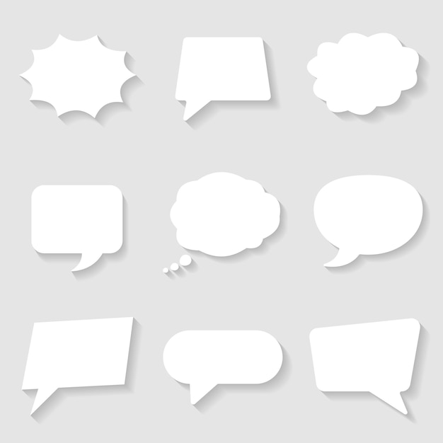 Speech Bubble With Paper Style