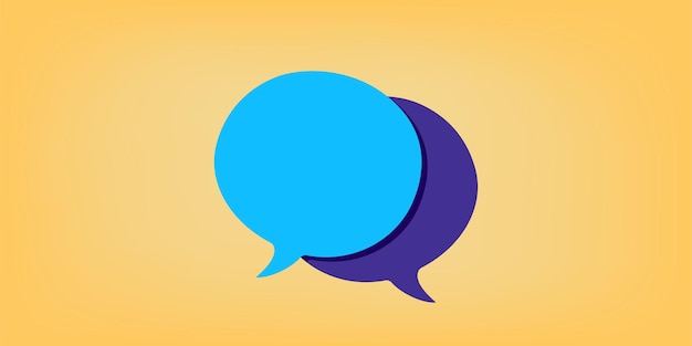 Speech bubble over yellow background illustration