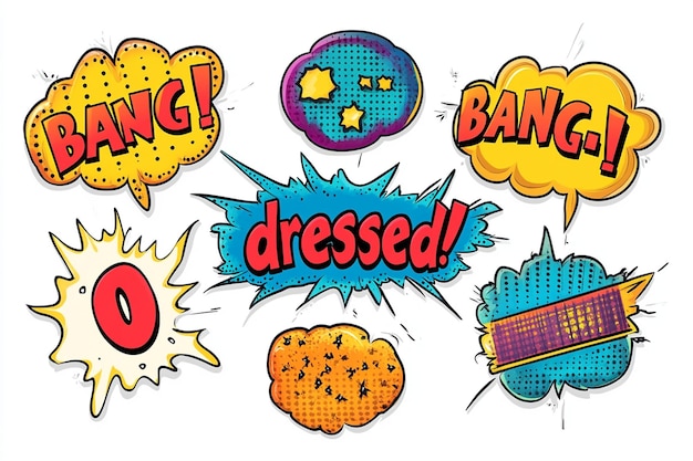 Speech Bubbles Comic Effect Pop Art