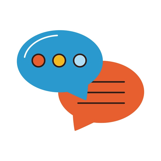 Speech bubbles communication isolated icon