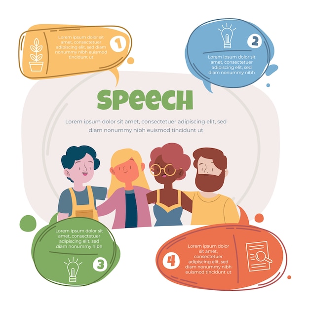 Speech therapy illustration in hand drawn style