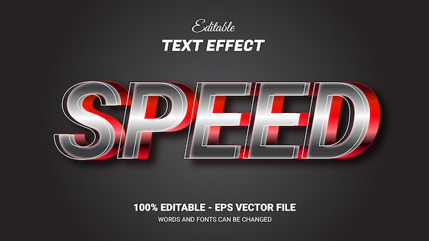 speed 3d editable text effect