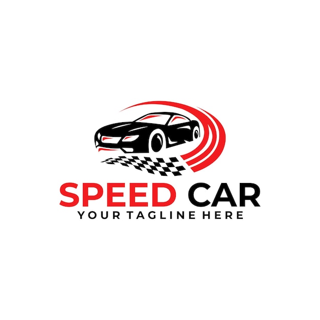 Speed car logo vector design template