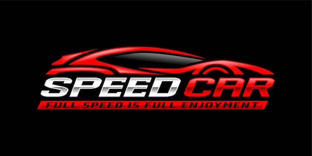 Speed car racing logo template