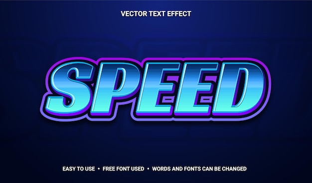 Speed Editable Vector Text Effect