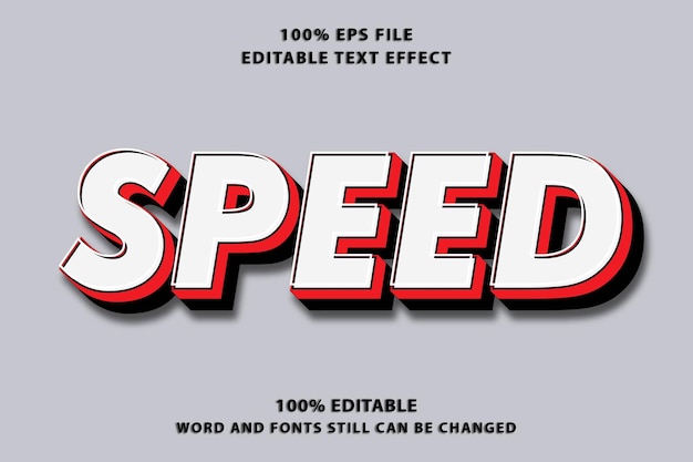 Speed Letter 3D Text Effect Template