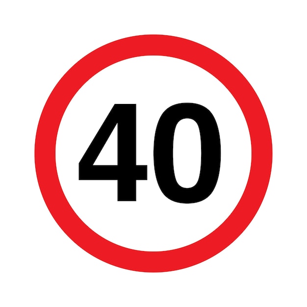 Speed limit 40 km