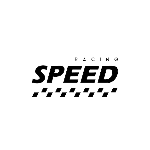 Speed Logo With Racing Flag Symbol Design Vector