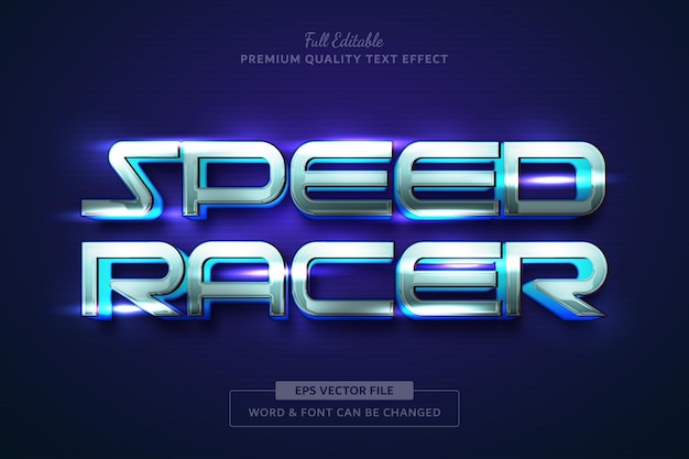 Speed Racer Editable Text Effect Font Style