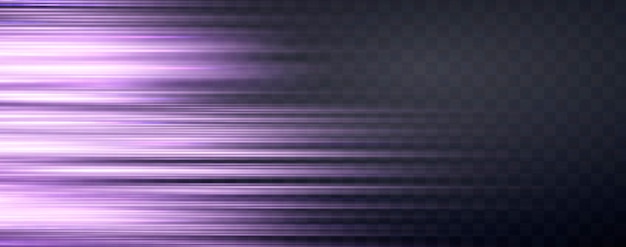 Vector speed rays velocity light neon flow zoom in motion effect purple glow speed lines colorful light trails stripes abstract background vector illustration