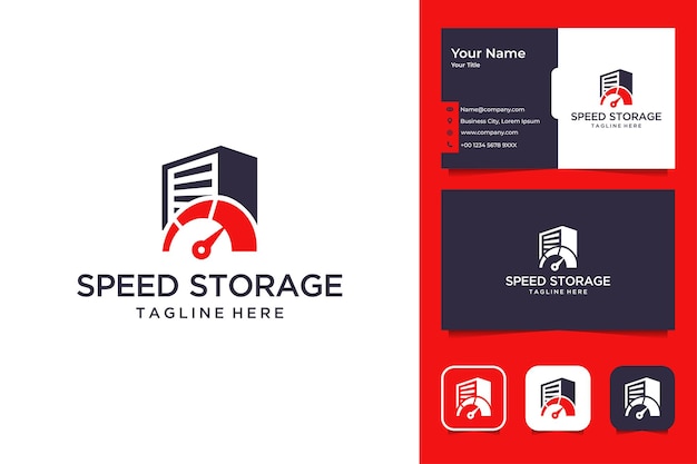 Speed storage modern logo design and business card