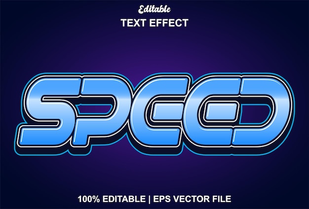 Speed text effect with blue color editable