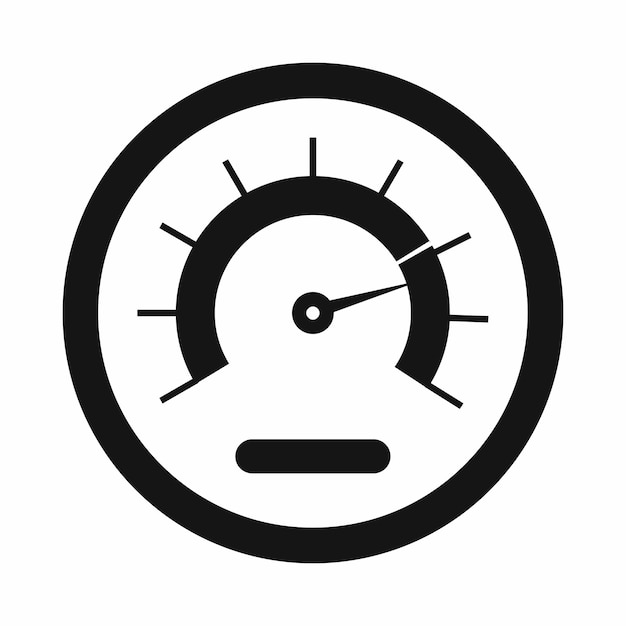 Speedometer icon in simple style isolated vector illustration Auto spare parts symbol