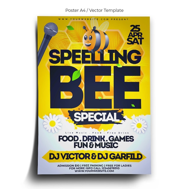 Speelling Bee Special Poster Template