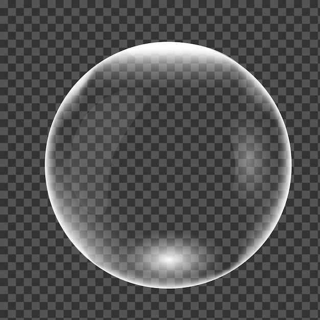 sphere protect future 3d shield. Glass protective ball on a transparent background