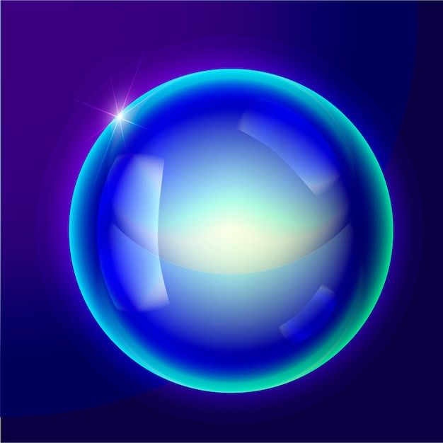 sphere protect future 3d shield.Glass sphere in space. Vector illustration