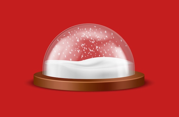 Spherical ball case christmas snow globe sphere