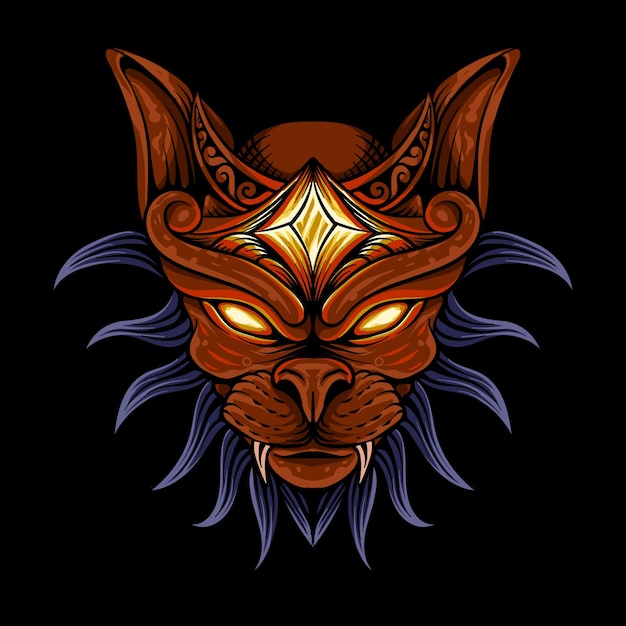 sphynx head t shirt design illustration