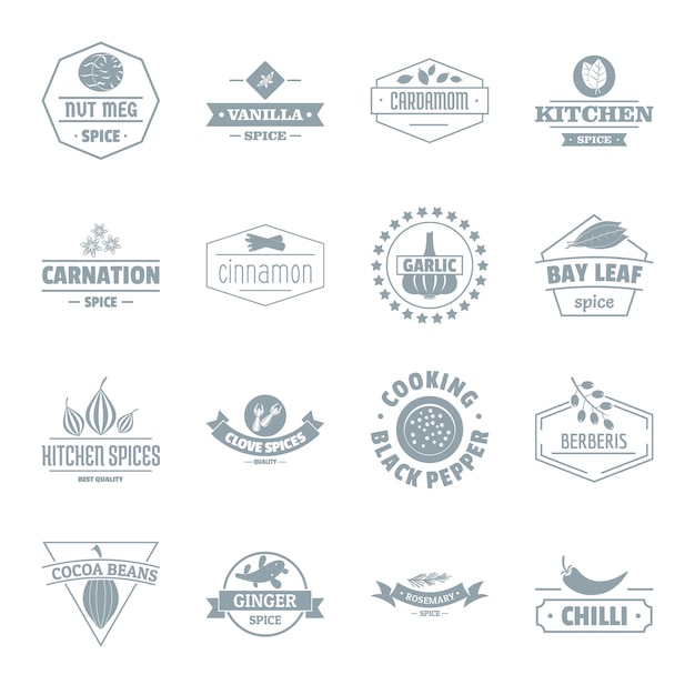 Spice logo icons set