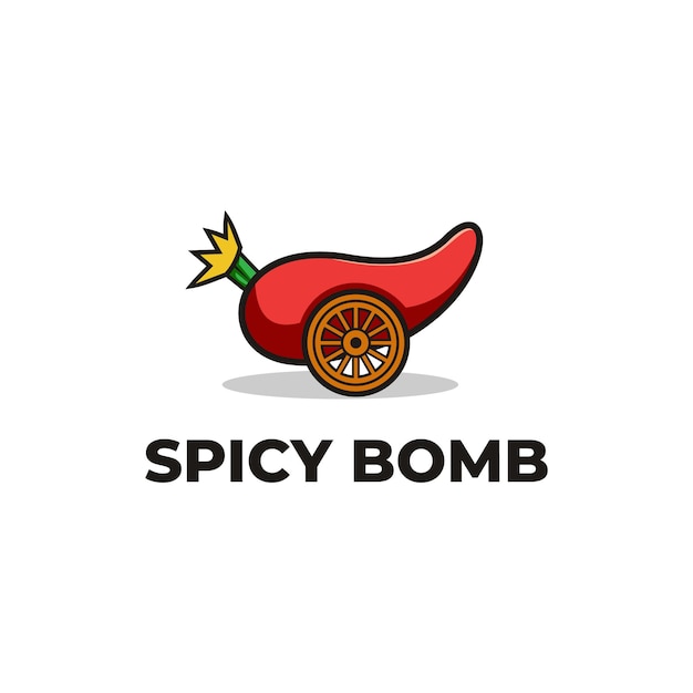 Spicy bomb logo design illustration